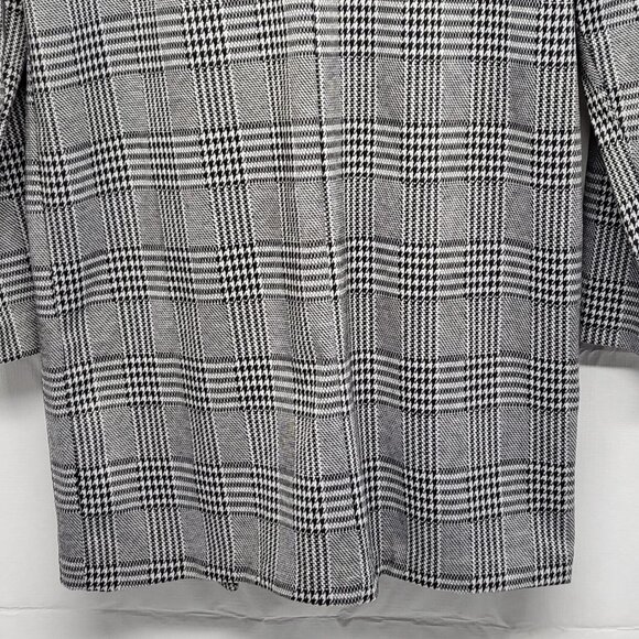 Love Tree Cardigan Sweater Tunic Womens Large Open Front Houndstooth Plaid - Picture 10 of 14